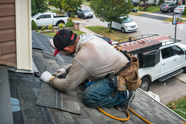 Professional Storm Damage Roof Repair technician working in Mahwah, NJ